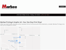 Tablet Screenshot of marbeeprinting.com